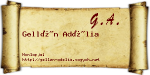Gellén Adélia névjegykártya